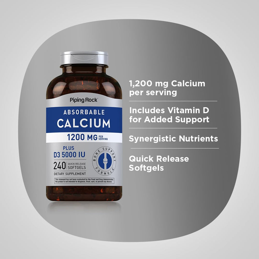 Piping Rock supplement facts label close-up, displaying nutrient transparency