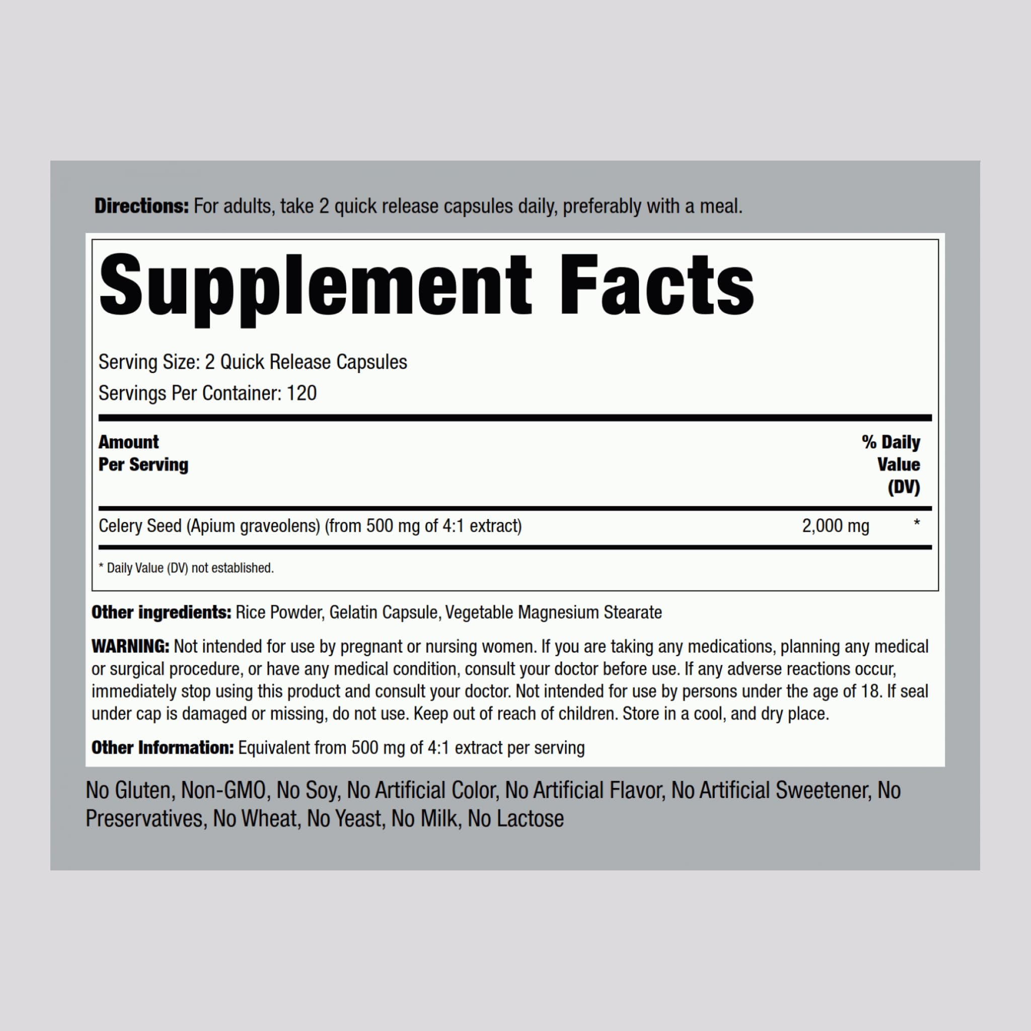Piping Rock open bottle with capsules spilling for convenient daily dosing benefit