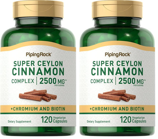 Piping Rock Ceylon Cinnamon Capsules bottle front view