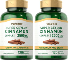 Piping Rock Ceylon Cinnamon Capsules bottle front view
