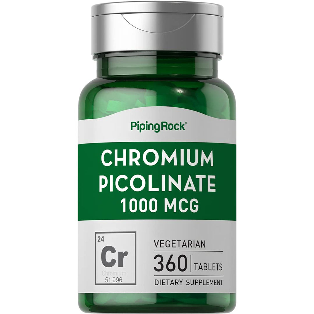 Piping Rock Chromium Picolinate 1000mcg bottle – 360 tablets hero image