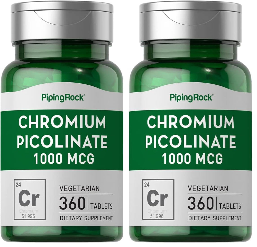 Piping Rock Chromium Picolinate bottle label 1000mcg
