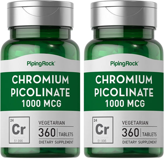 Piping Rock Chromium Picolinate bottle label 1000mcg