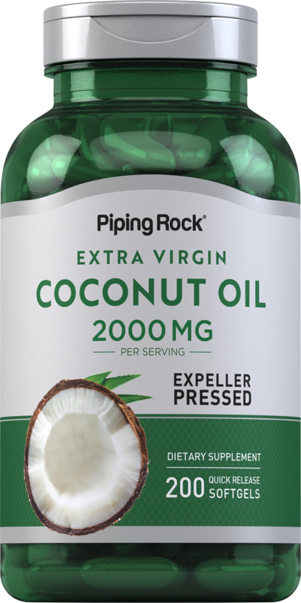 Piping Rock front packaging showing bottle and label, conveys product clarity