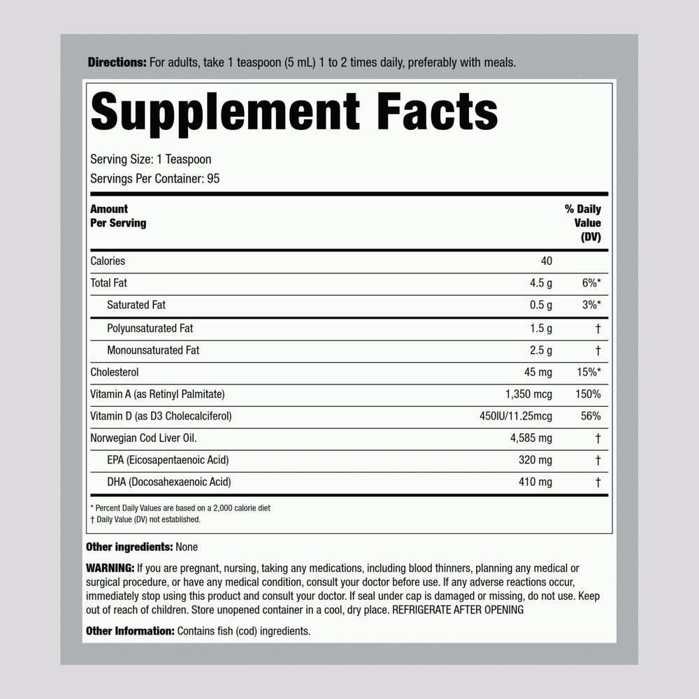 Piping Rock label close-up displaying EPA DHA concentration and ingredient clarity