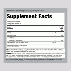 Piping Rock Collagen Gummies product label showing Type I & III collagen