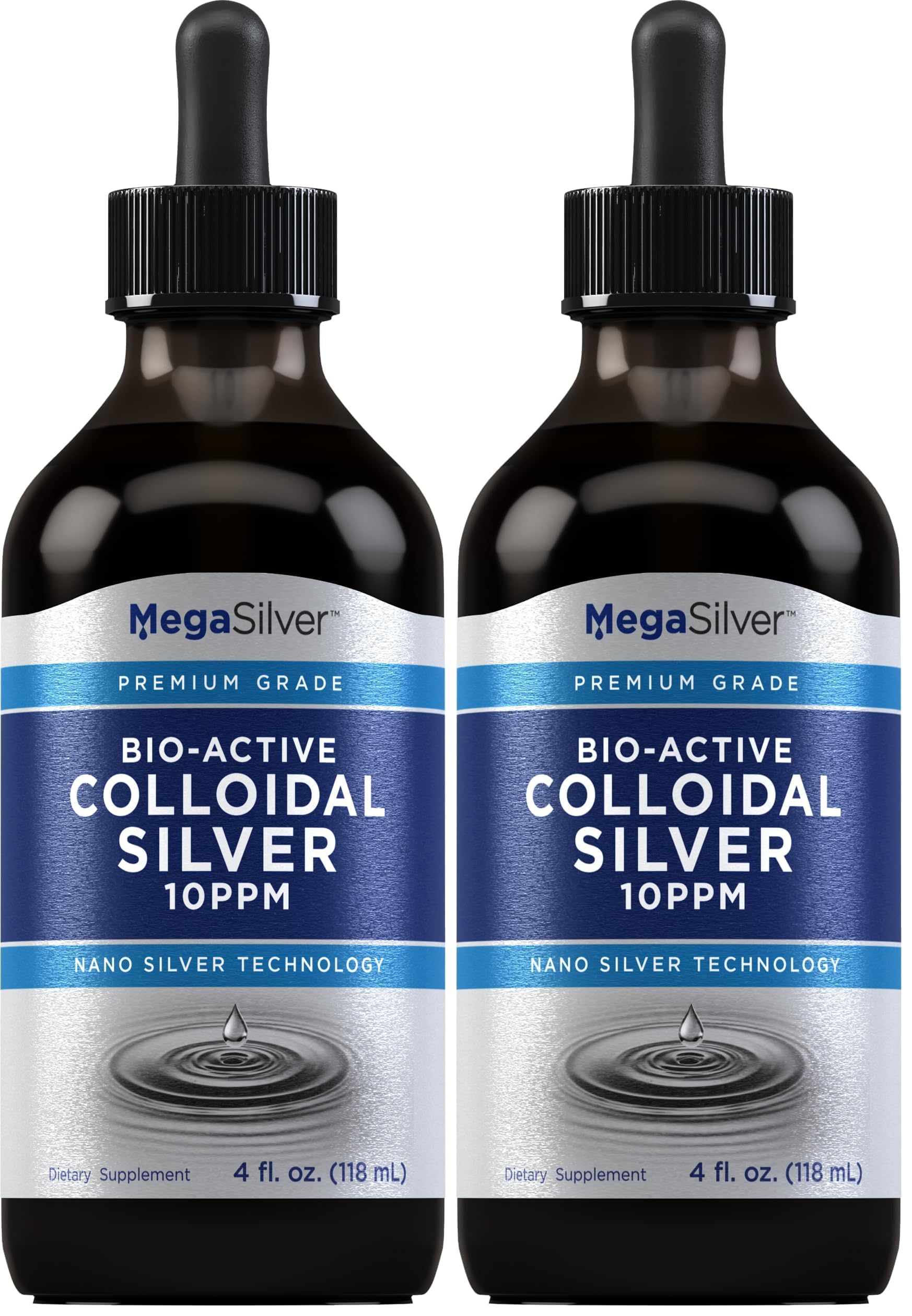 Piping Rock Colloidal Silver Drops bottle and box (4 oz, pack of 2)