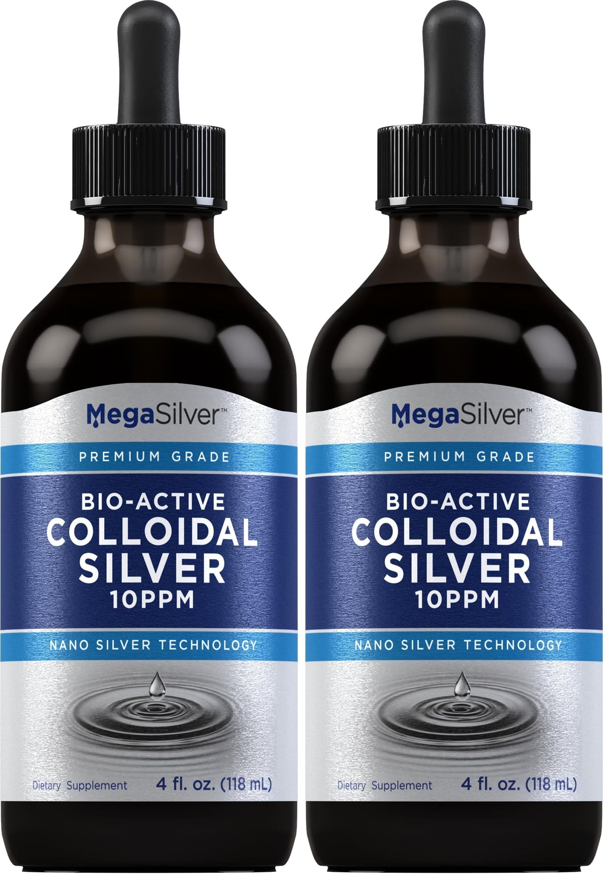 Piping Rock Colloidal Silver Drops bottle and box (4 oz, pack of 2)