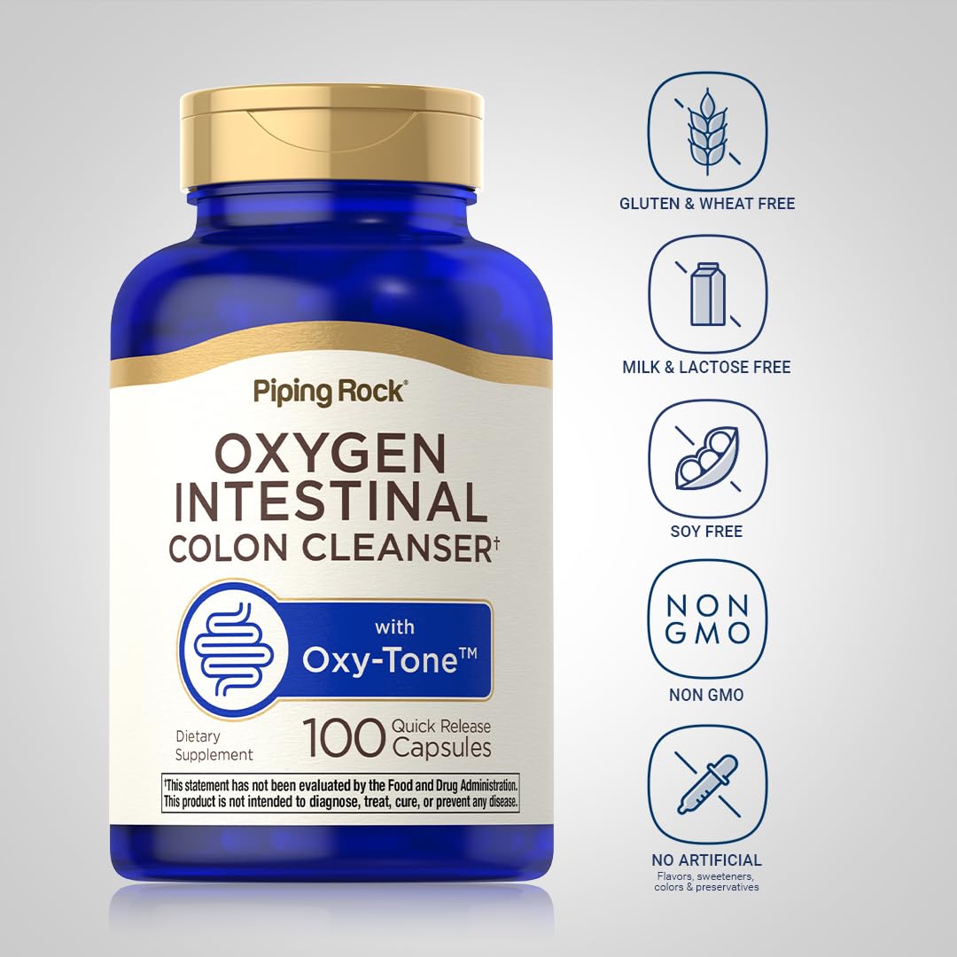 Piping Rock label detail showing Oxy Tone Complex and ingredient callouts