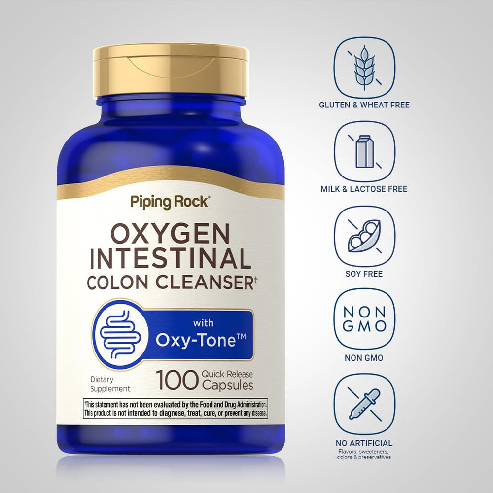 Piping Rock label detail showing Oxy Tone Complex and ingredient callouts