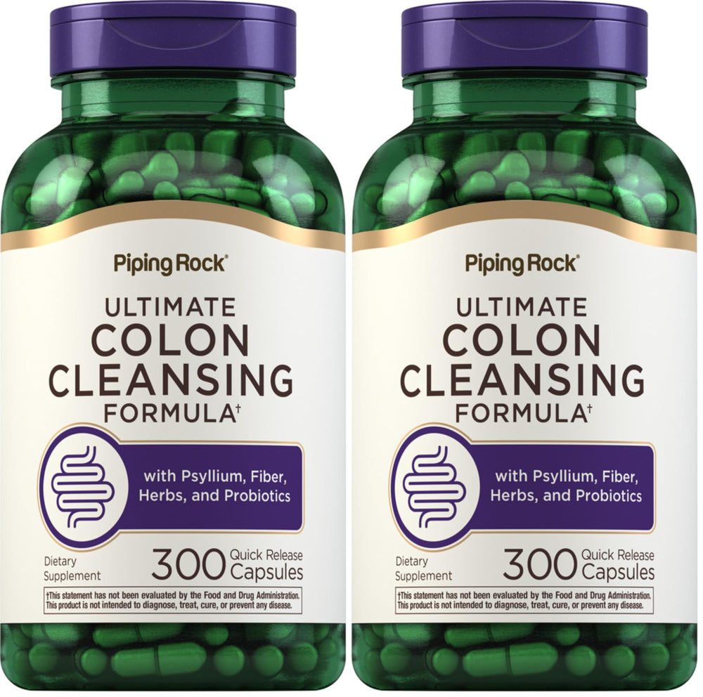 Front view of Piping Rock Colon Cleanse Pills bottle (300 capsules)
