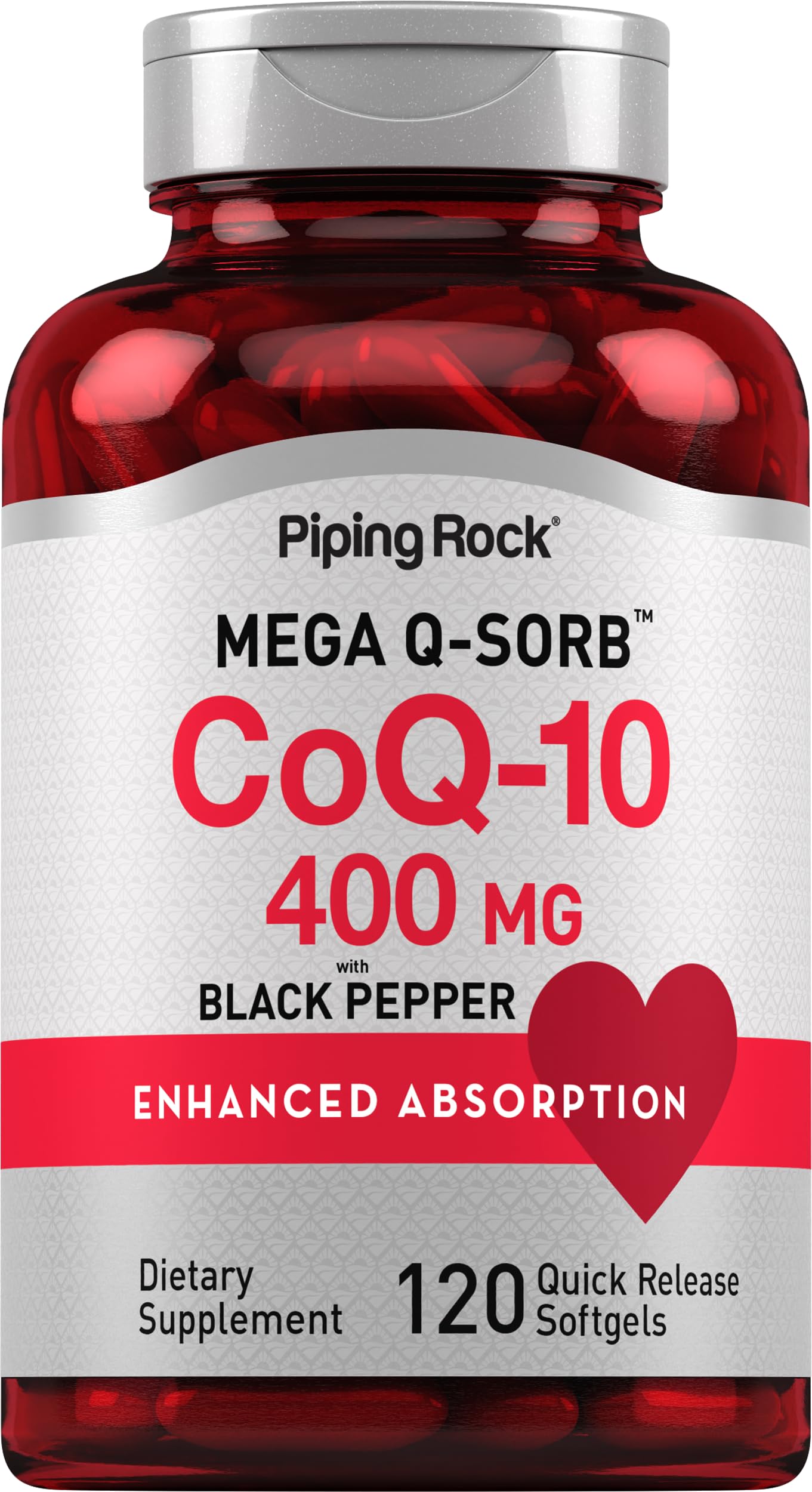 Piping Rock front packaging showing bottle and 120-count for convenience