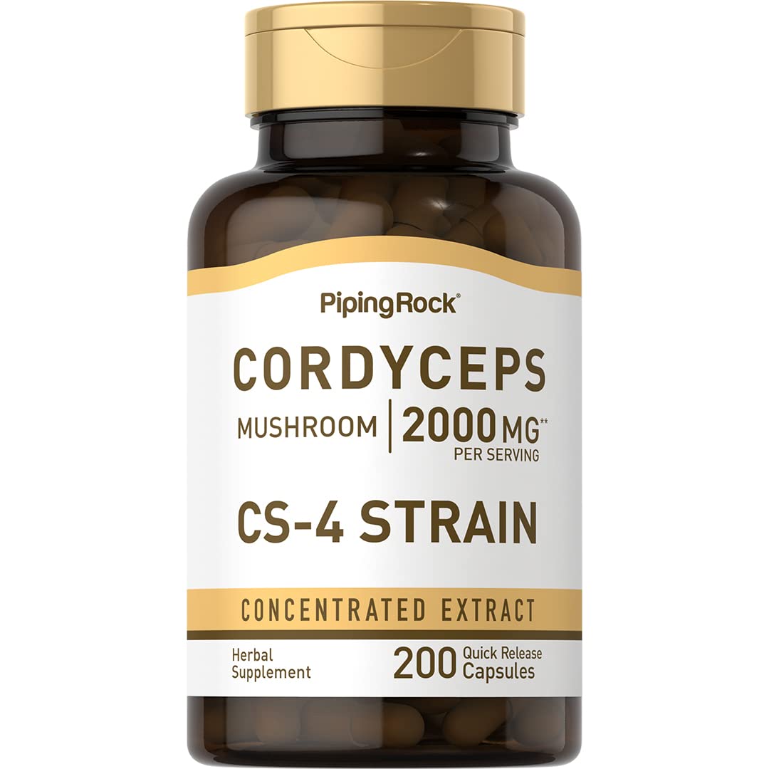Piping Rock Cordyceps Capsules bottle – front view