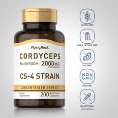 Label detail showing 2000mg per capsule and CS-4 strain