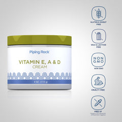 Piping Rock cream being applied to hand demonstrating smooth absorption and hydration