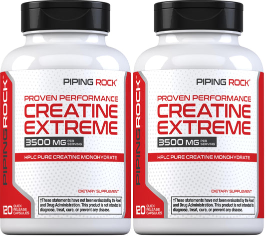 Piping Rock Creatine Monohydrate Capsules bottle and label