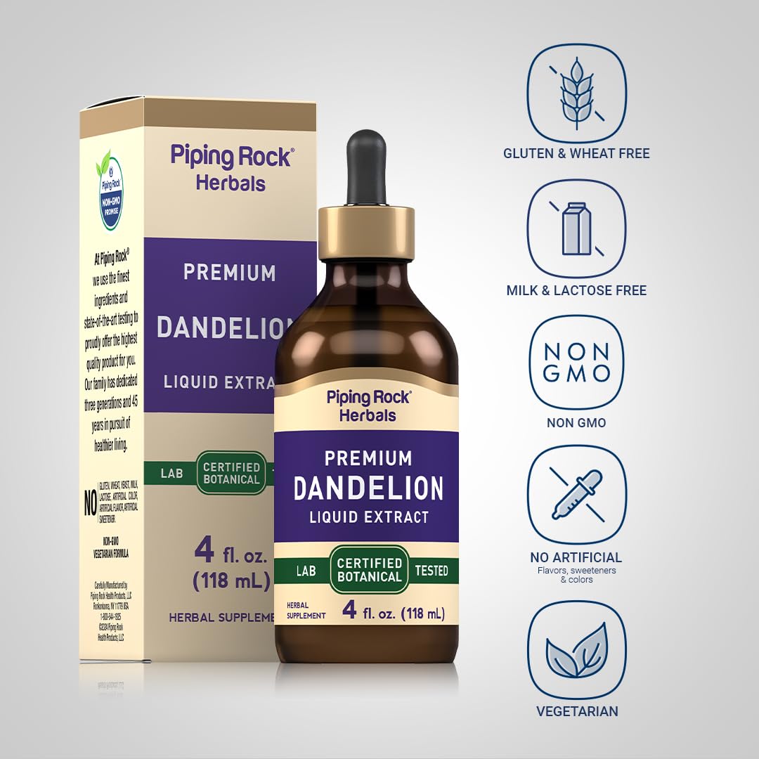 Piping Rock label close-up highlighting purity and testing details