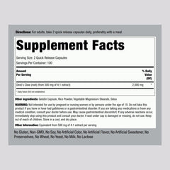 Piping Rock Devils Claw 2000mg bottle – back label