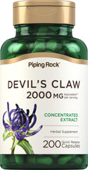 Piping Rock Devils Claw 2000mg bottle – front view