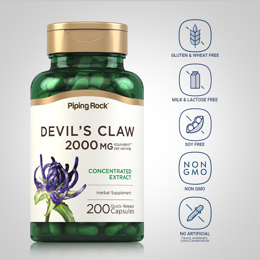 Close-up of Devils Claw capsules