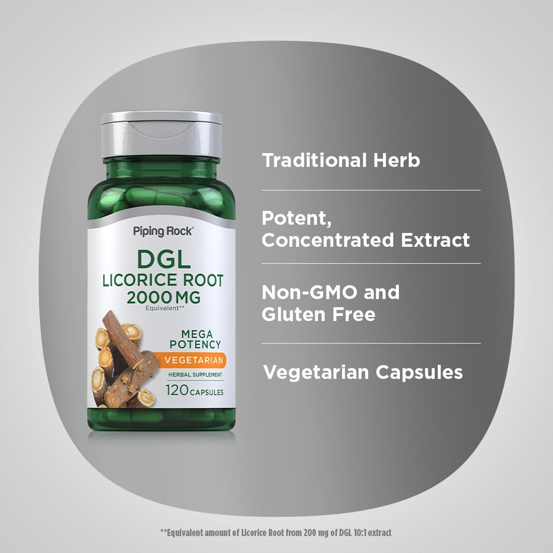 Piping Rock licorice root ingredient shot highlighting natural source and plant-based benefit