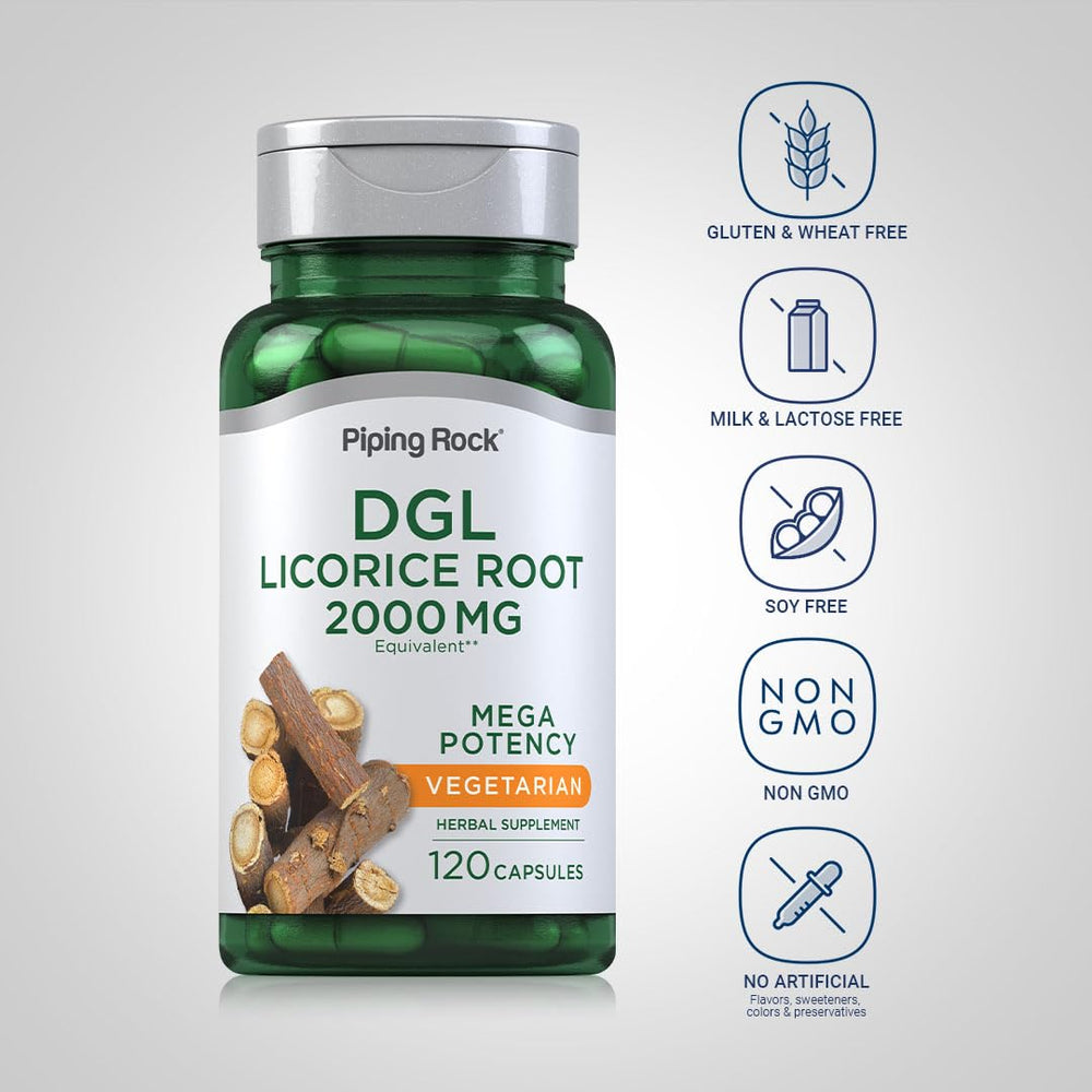Piping Rock open bottle with capsules visible, demonstrating generous 120-count supply