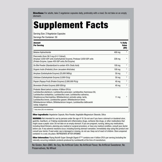 Label showing 4 Billion CFU and product details