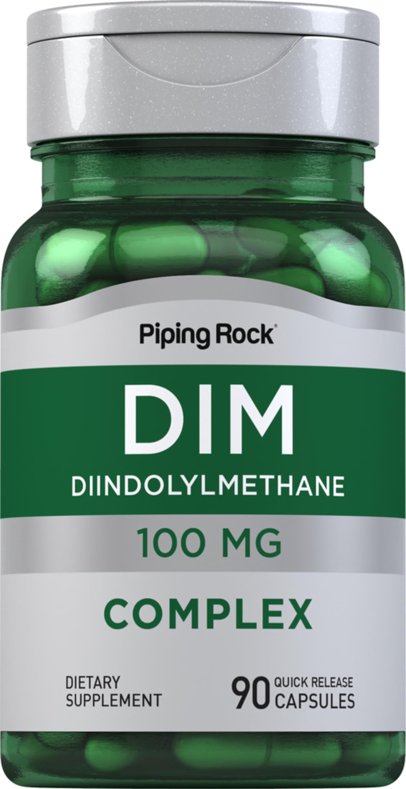 Piping Rock bottle front view showing product name and capsule count for easy identification