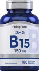 Piping Rock front bottle view showing label and 180 capsules benefit clarity