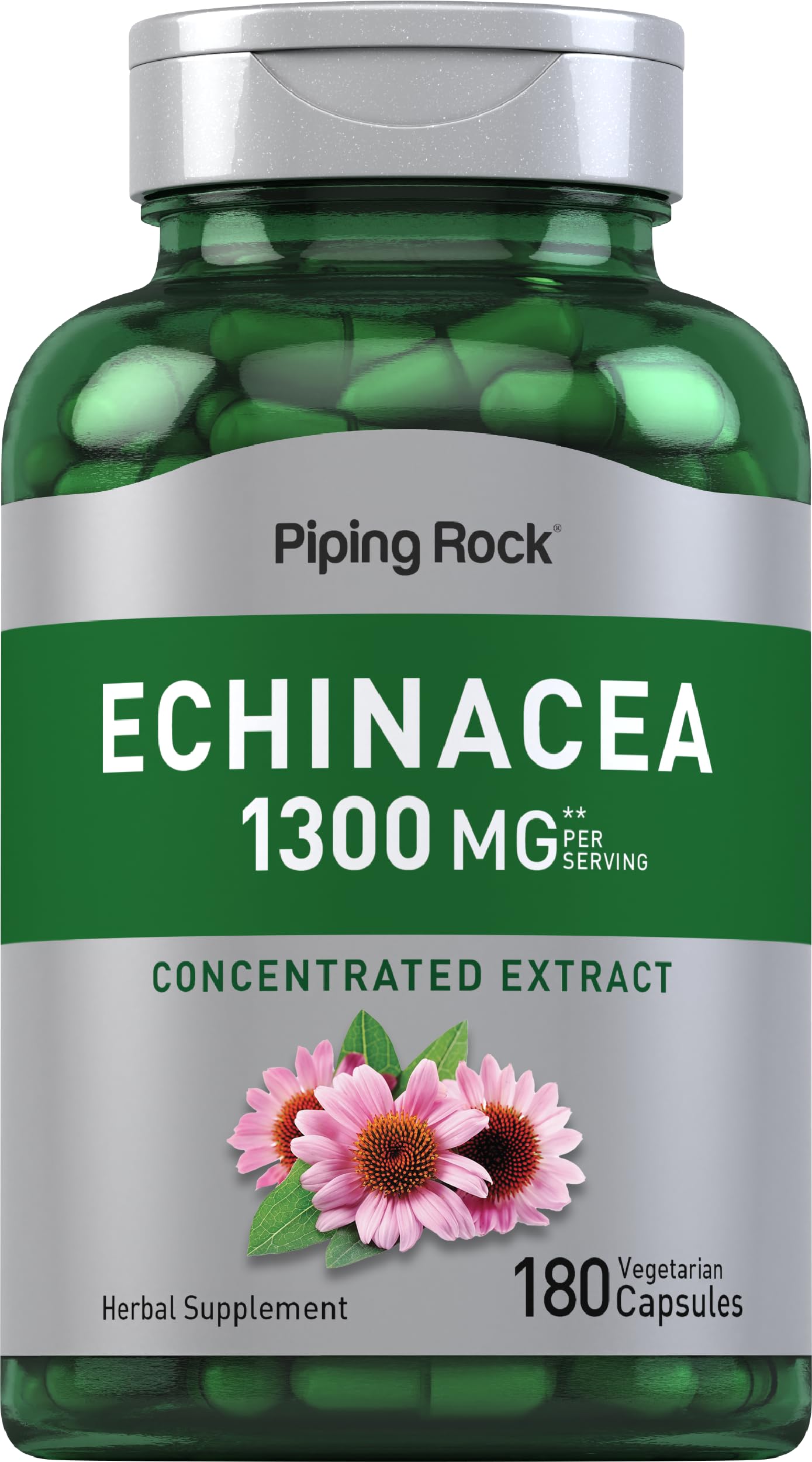 Piping Rock front bottle view showing product and clear labeling benefit clarity