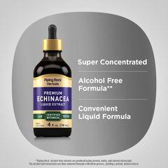 Piping Rock echinacea label closeup highlighting Non-GMO and gluten-free benefit