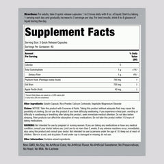 Piping Rock open bottle with capsules visible, illustrating easy dosing