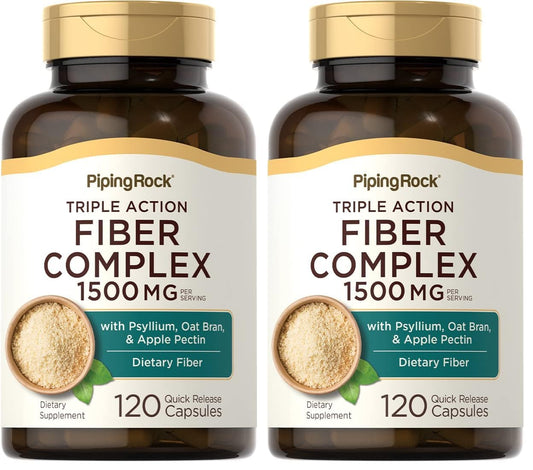 Piping Rock Fiber Complex bottle with label showing 1500mg and 120 capsules