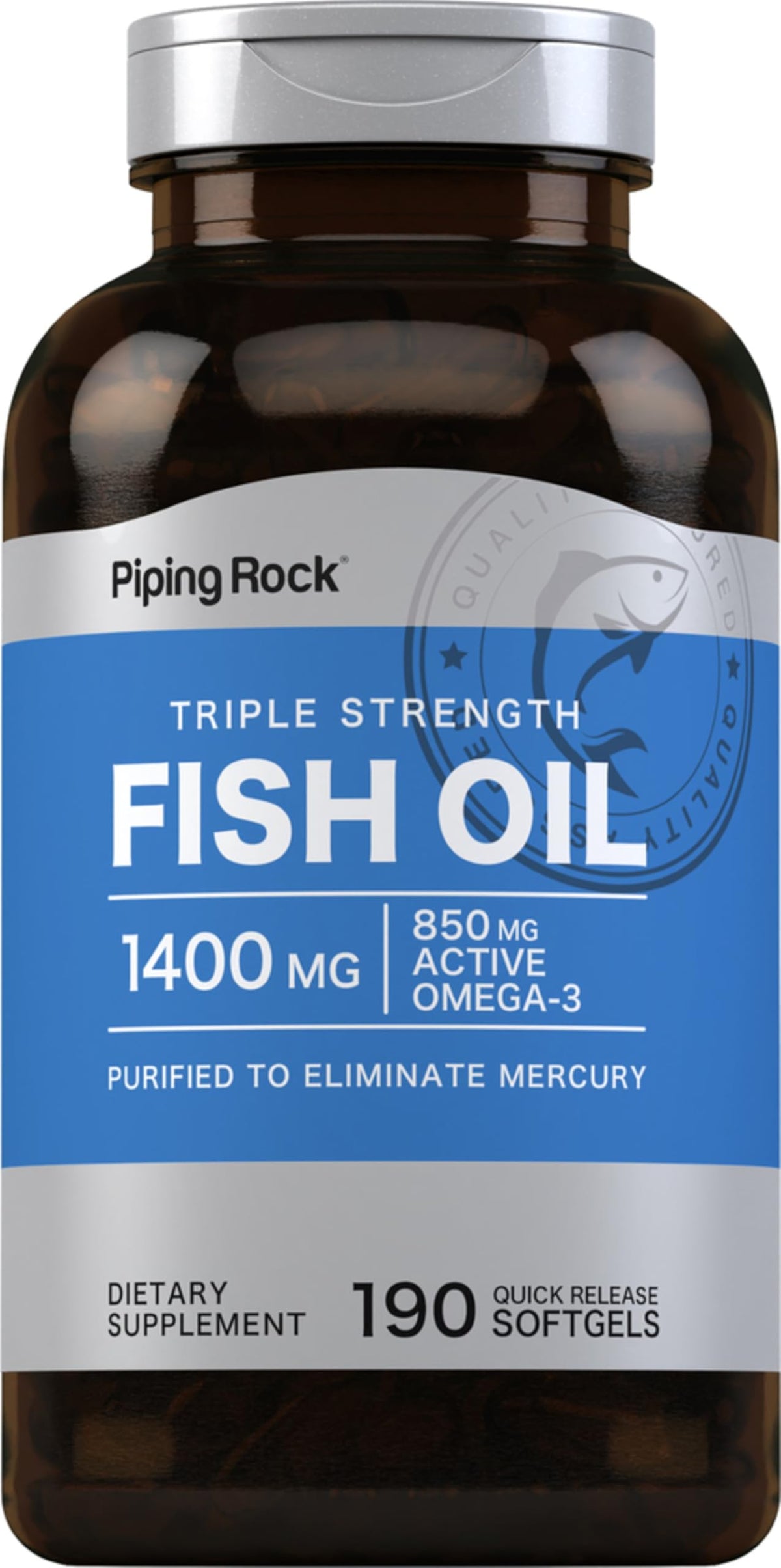 Piping Rock front packaging showing bottle and label for clear identification and benefit