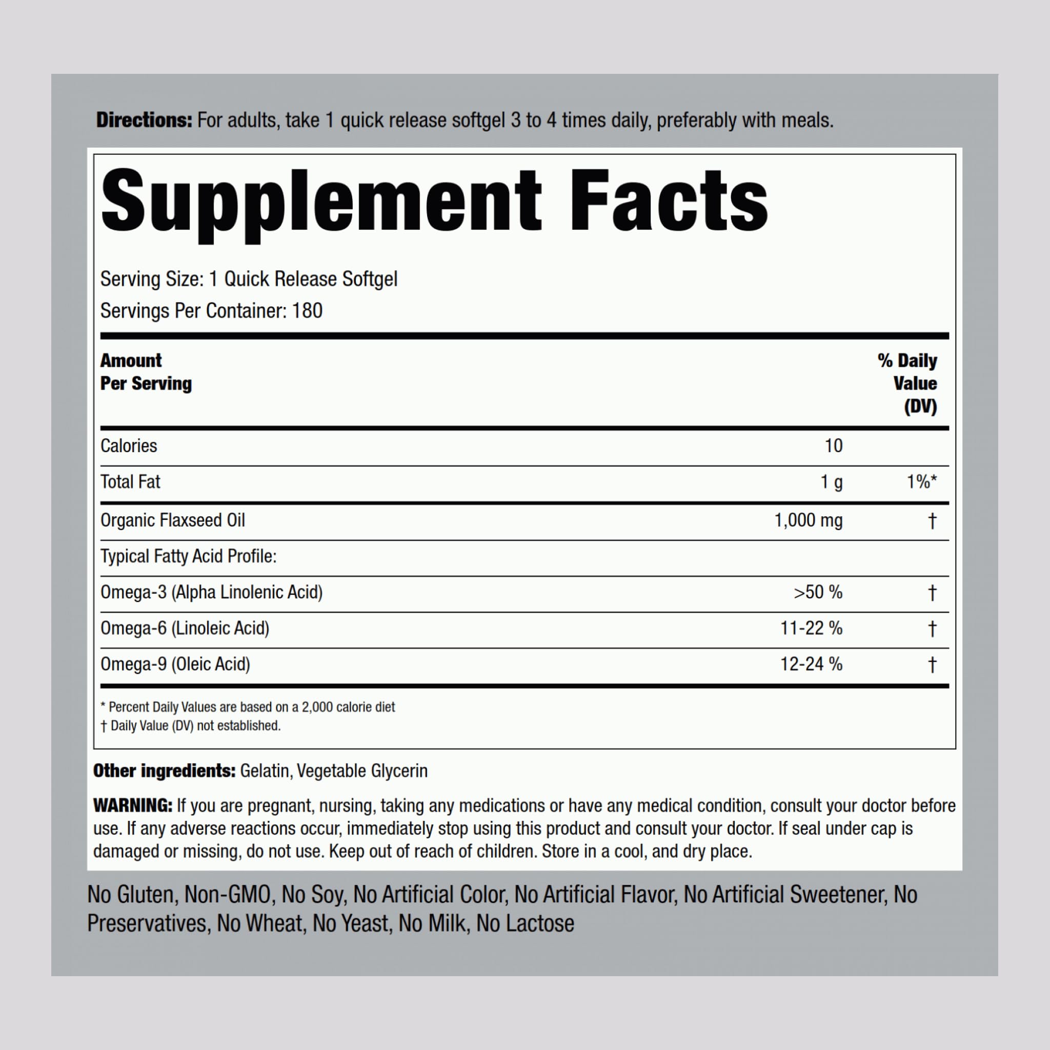Piping Rock close-up of softgels highlighting smooth quick-release capsules benefit