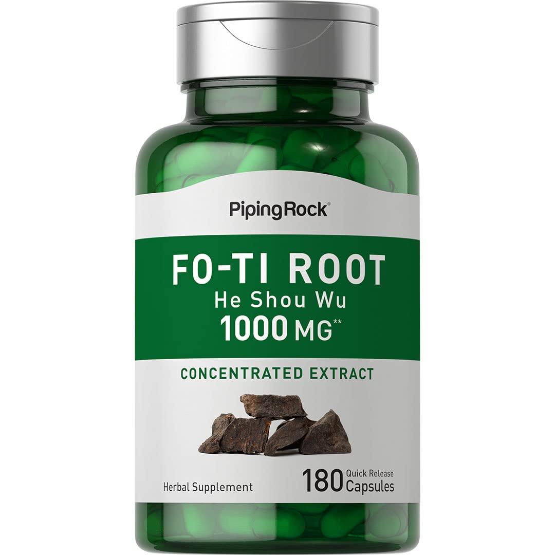 Piping Rock Fo-Ti front packaging showing bottle and label for easy identification
