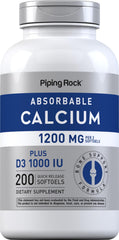 Piping Rock front bottle showing product name and 200 softgels for easy supply