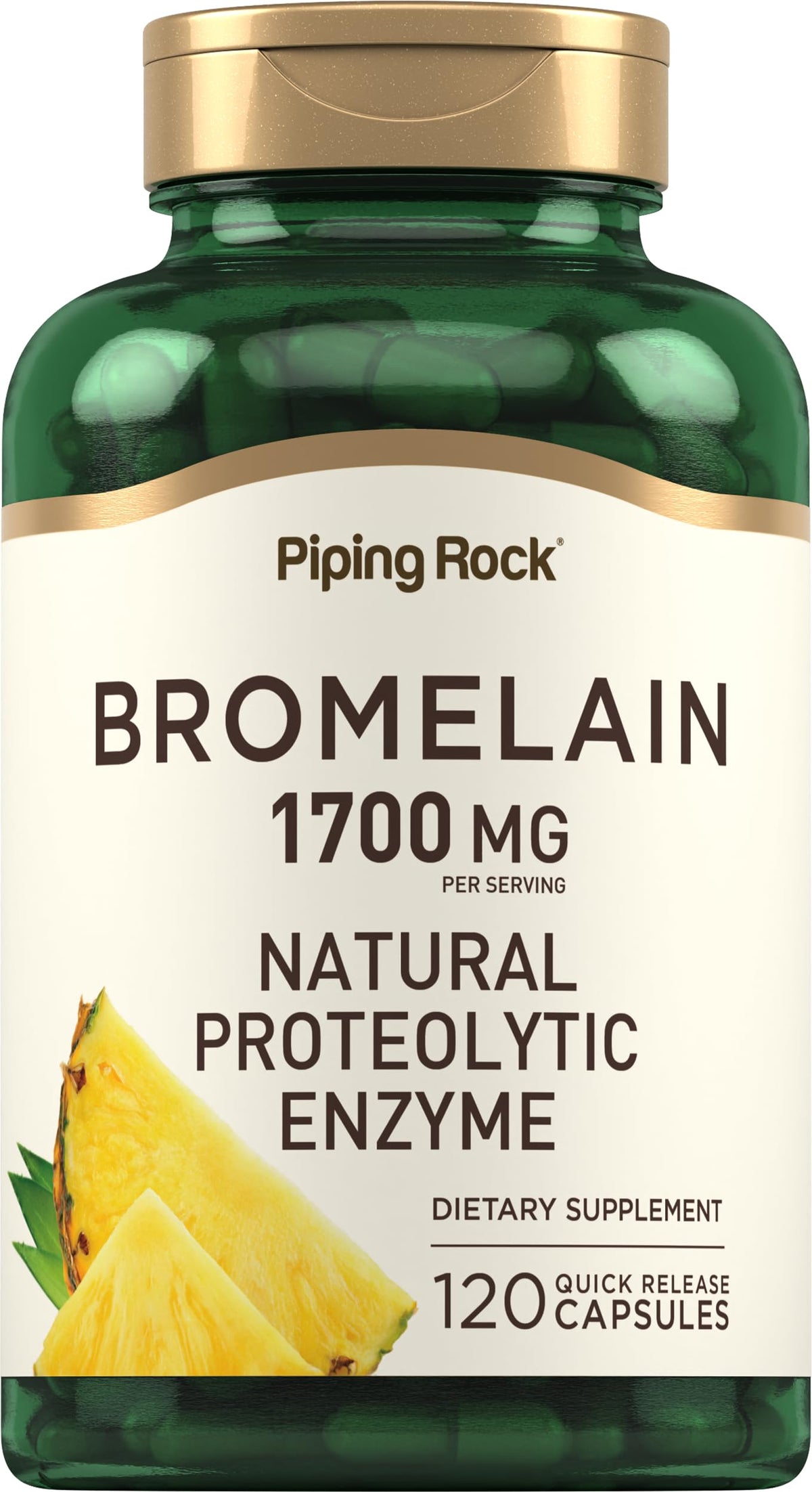 Piping Rock front bottle view showing brand and capsule count benefit convenience