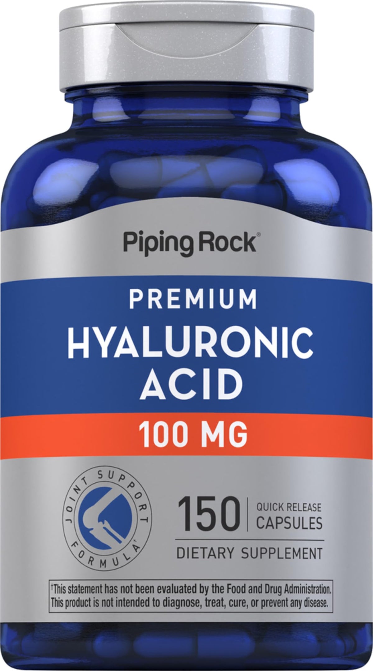 Piping Rock front bottle view highlighting label and 150 capsules for clear product info