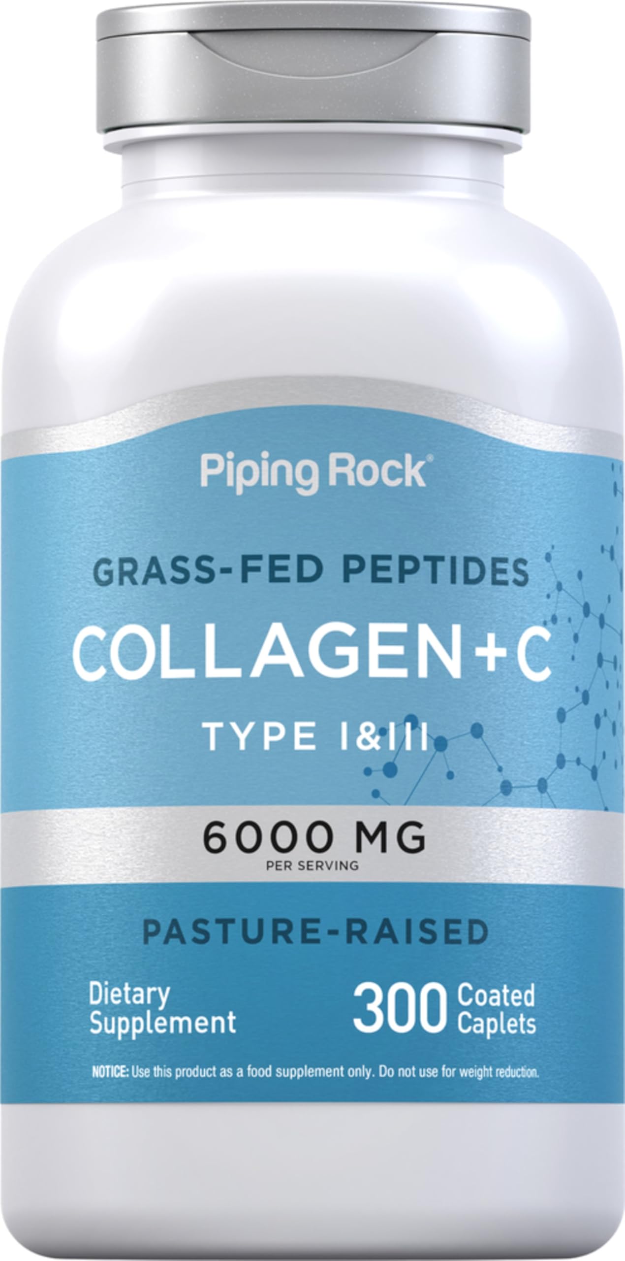 Piping Rock front label showing product name and caplet count for clear identification and trust