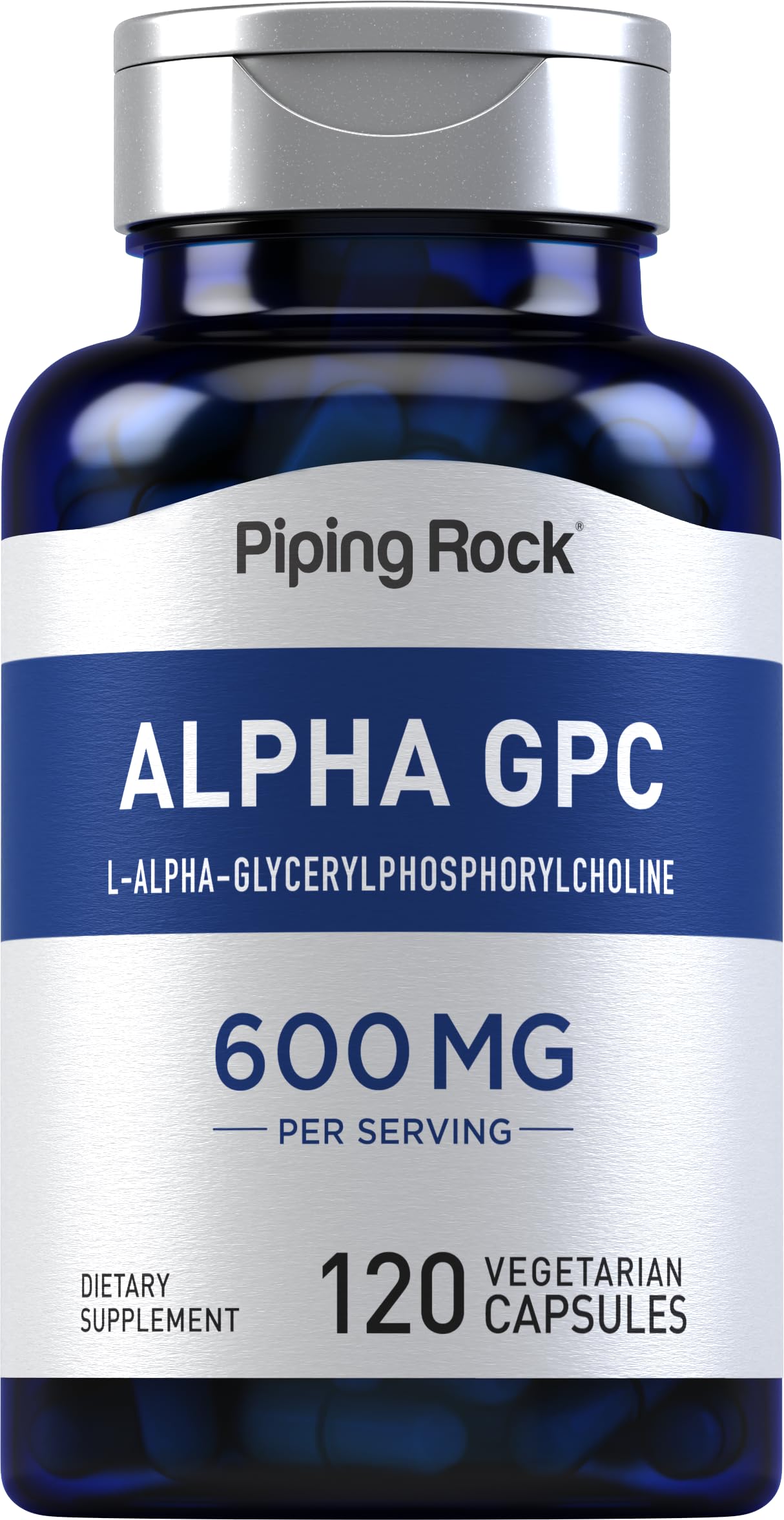 Piping Rock front label showing product name and potency for clear identification