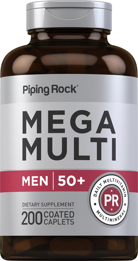 Piping Rock front packaging showing bottle and 200 caplets for long supply
