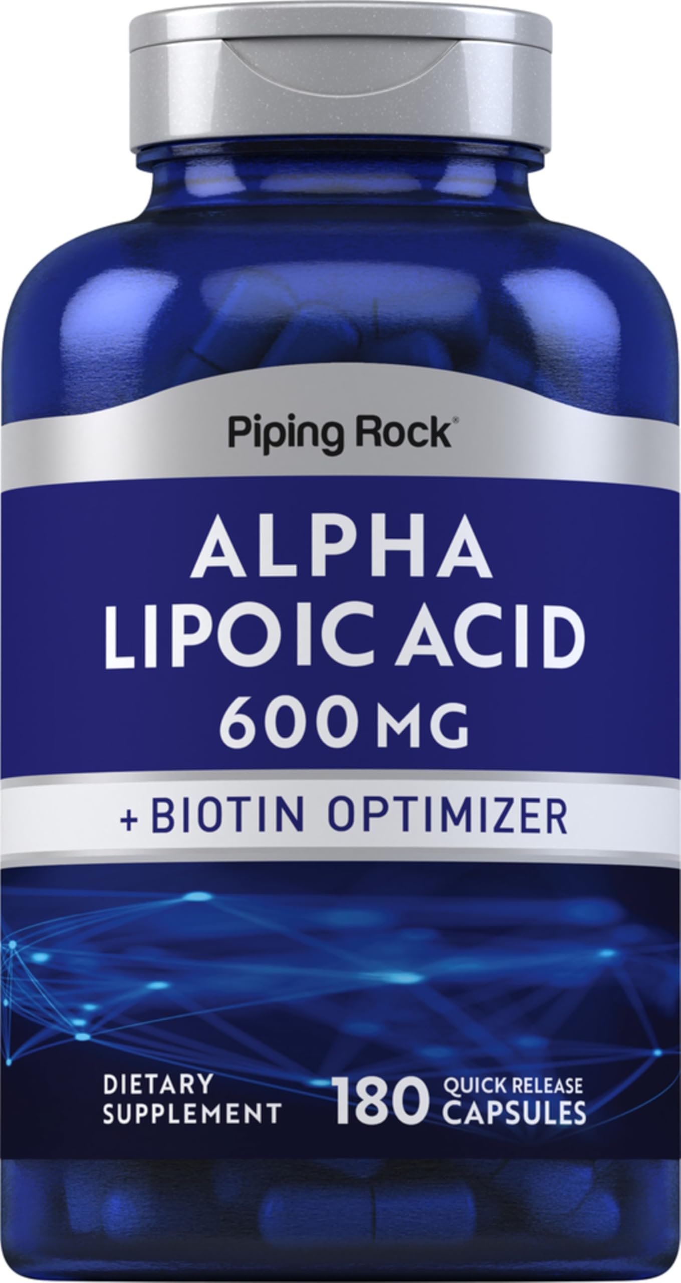 Piping Rock front packaging showing bottle and clear product benefit