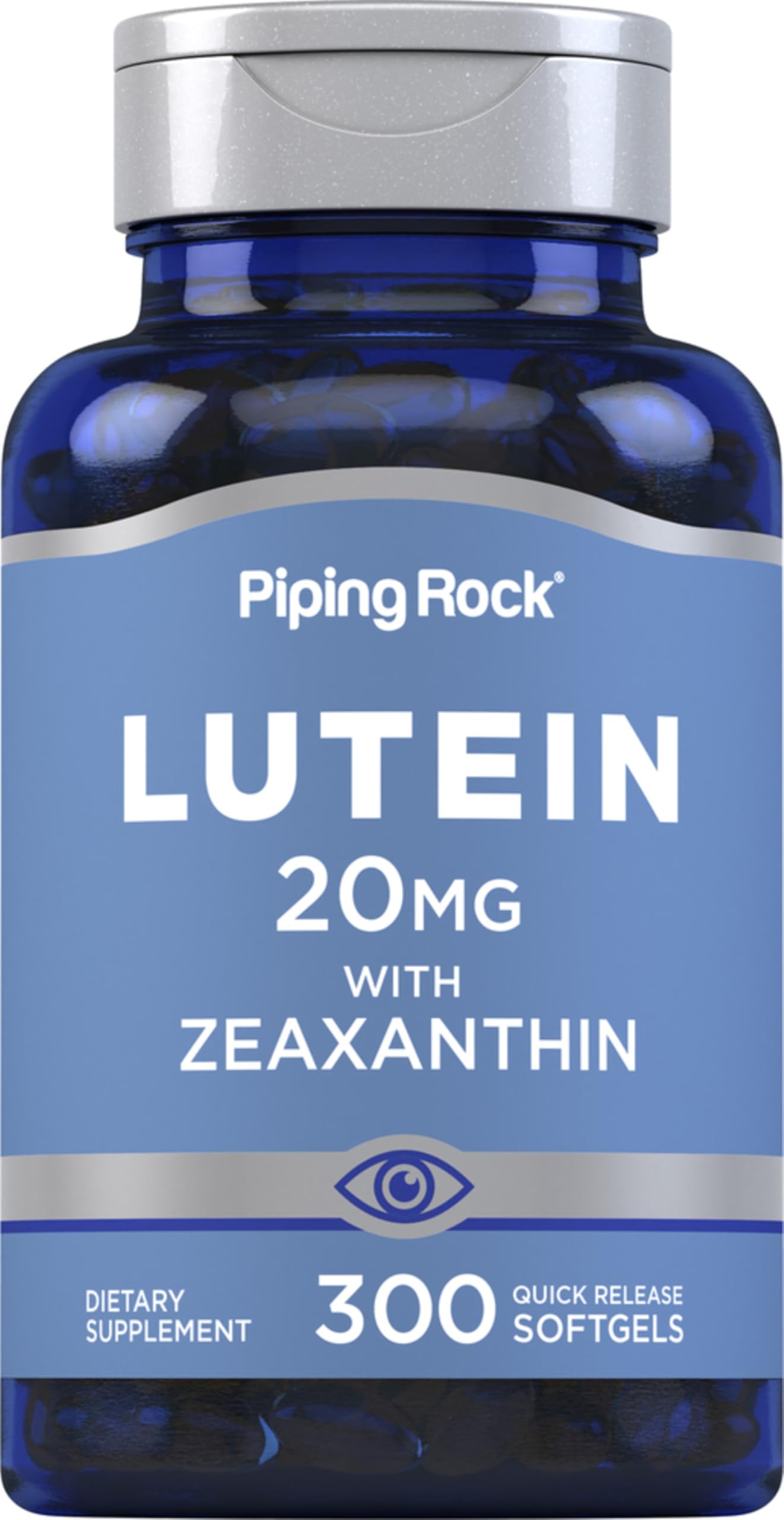 Piping Rock front packaging showing bottle and label, clear product benefit