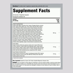 Piping Rock open bottle with vegetarian capsules visible, easy daily use benefit