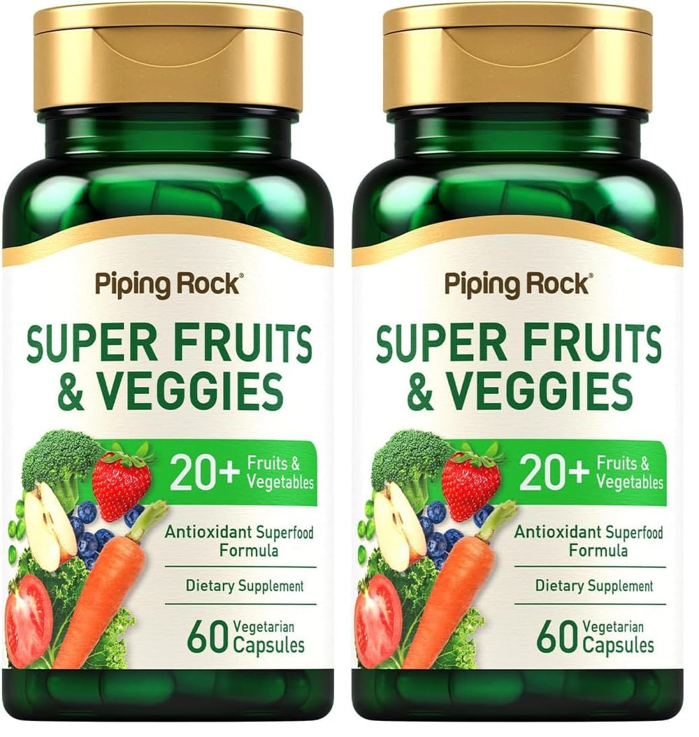 Piping Rock Fruits & Veggies Supplement bottle with 60 capsules