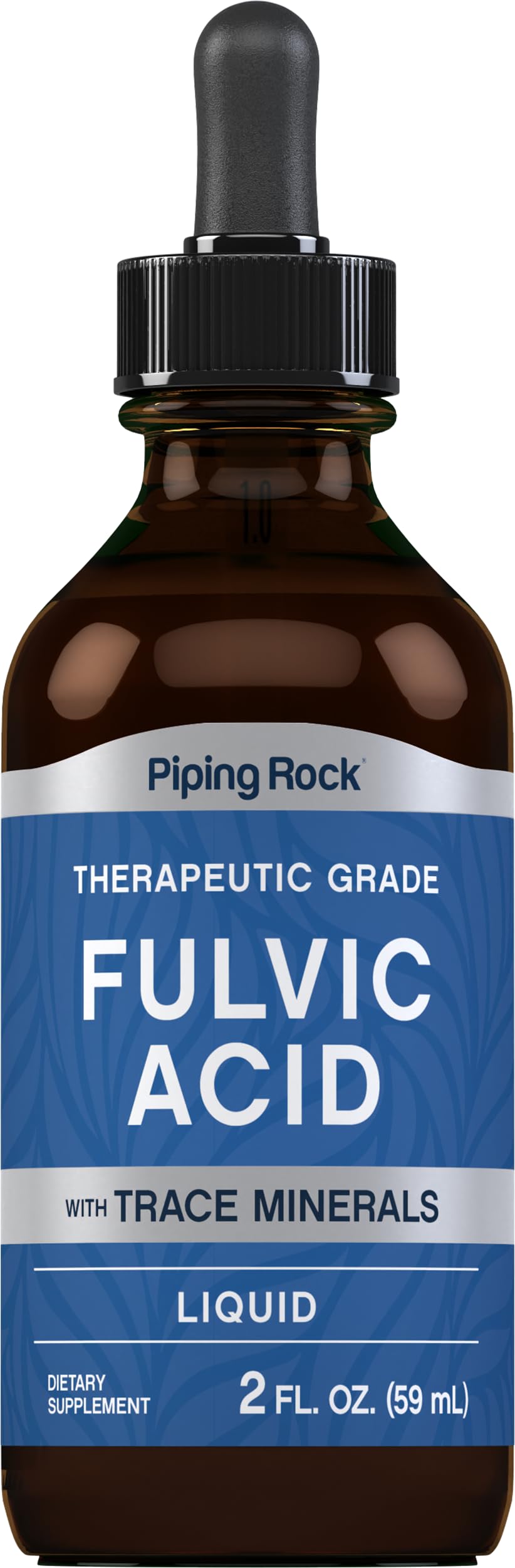 Piping Rock front bottle showing product and size for easy identification and portability