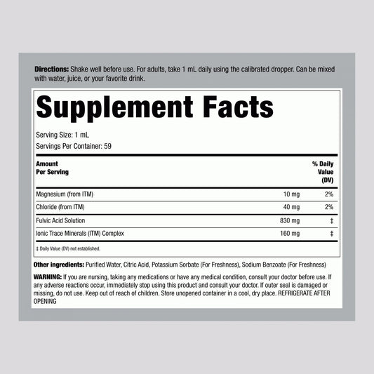 Piping Rock label close-up highlighting ingredients and testing information for clarity