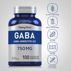 Piping Rock label detail displaying 750 mg dosage and purity information