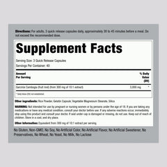Piping Rock bottle cap and label close-up highlighting potency and serving info